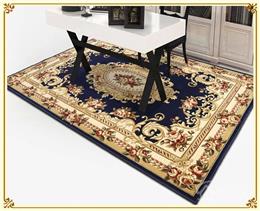 欧式现代手工雕花布艺混纺地毯